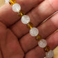 Blue amber and clear quartz