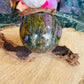 Ruby in fuchsite sphere