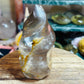 Smoky quartz with golden healer flame