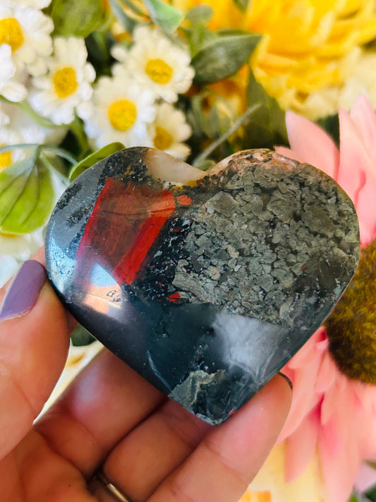 African bloodstone heart