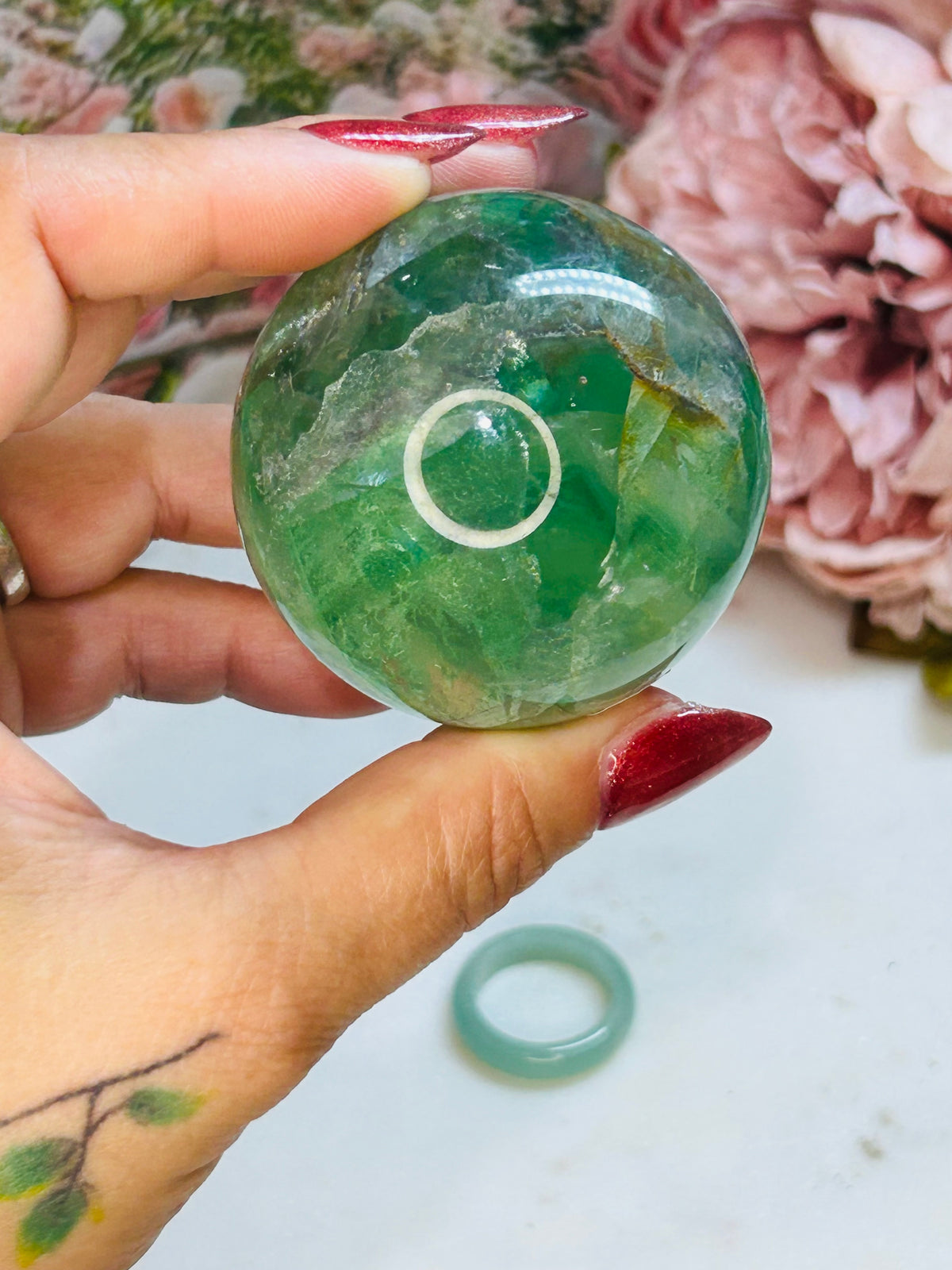 Phantom fluorite sphere
