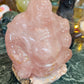 Rose quartz with flash Buddha