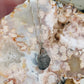Black tourmaline in quartz s925 necklace 20”
