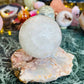 Flower agate sphere