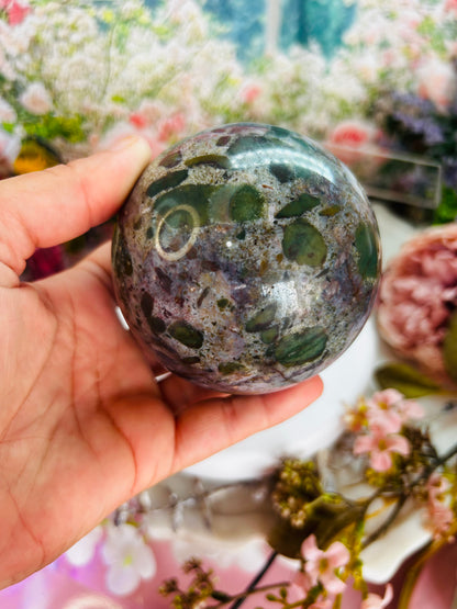Ocean jasper sphere