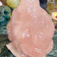 Rose quartz with flash Buddha