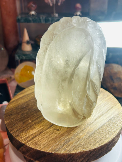 Smoky quartz skull