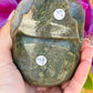 Moss agate skull