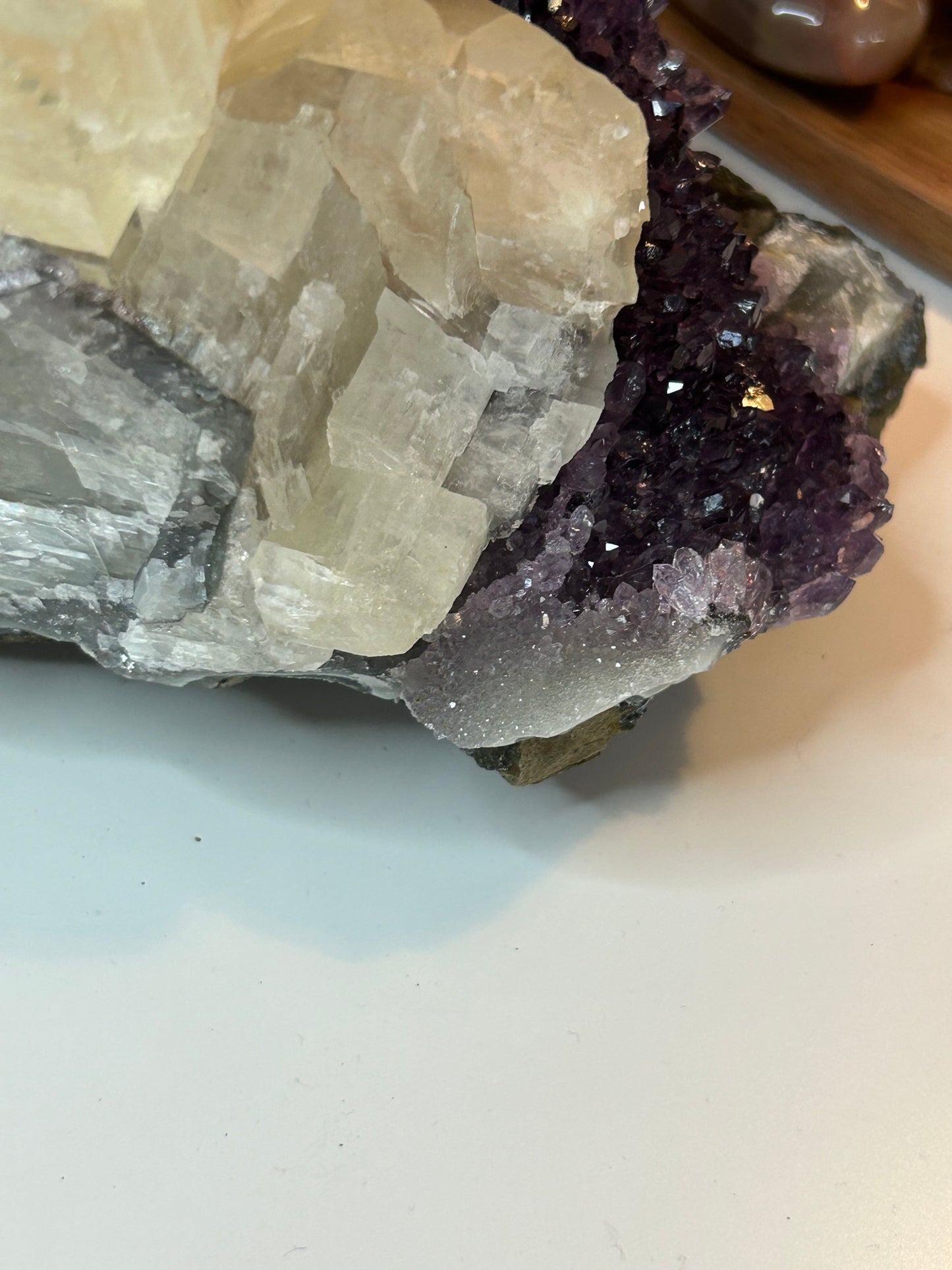 Statement amethyst with calcite raw piece £400