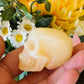 Orange calcite mini skull