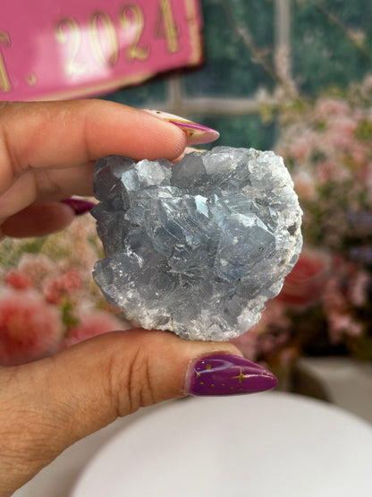 Blue celestite raw