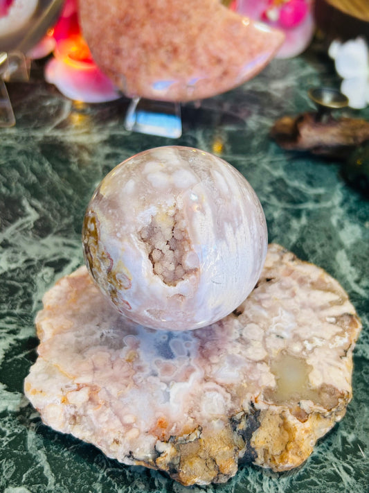Pink amethyst sphere