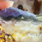 Rutile fluorite with pyrite slab