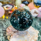 Moss agate uv reactive sphere