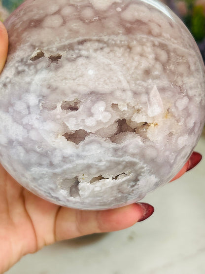 Pink amethyst sphere