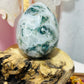 Moss agate druzy egg