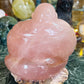Rose quartz with flash Buddha