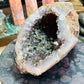 Amethyst with rutile cave