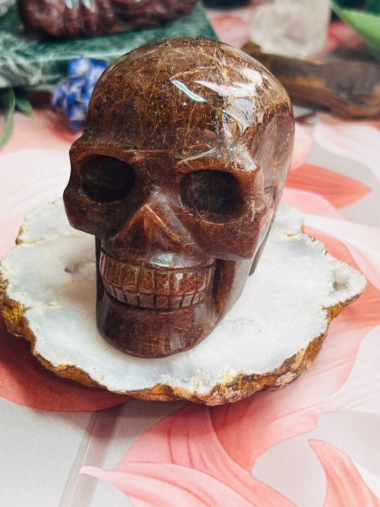 Red rutile skull