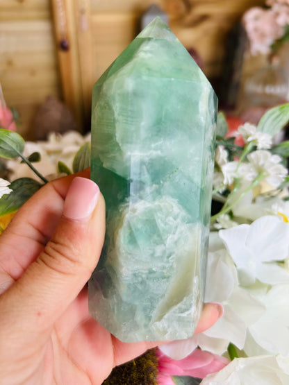 Green fluroite tower