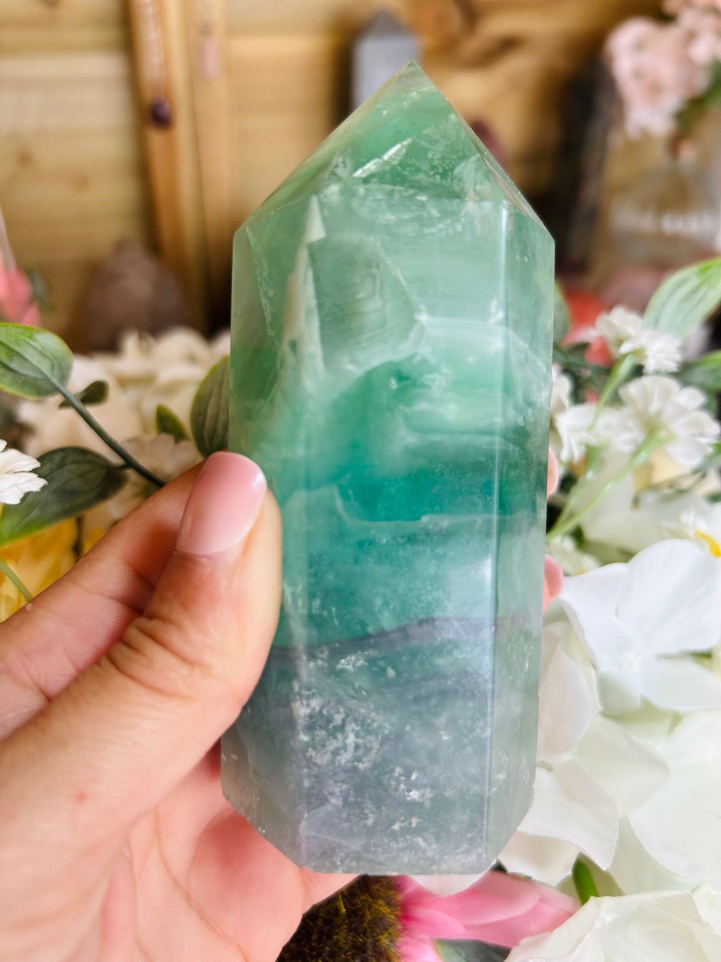 Green fluroite tower