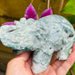 Moss agate elephant