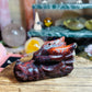 Mexican lace agate dragon head with druzy