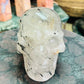 Tourmaline in quartz skull