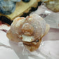 Flower agate with amethyst flower
