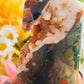 Red moss agate druzy tower