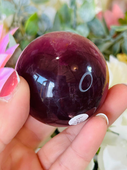 Purple fluorite sphere