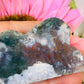 Red moss agate cloud with druzy