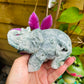 Moss agate elephant