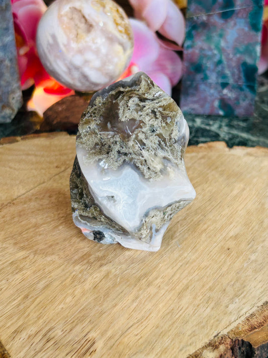 Moss agate flame