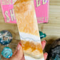 Orange calcite tower