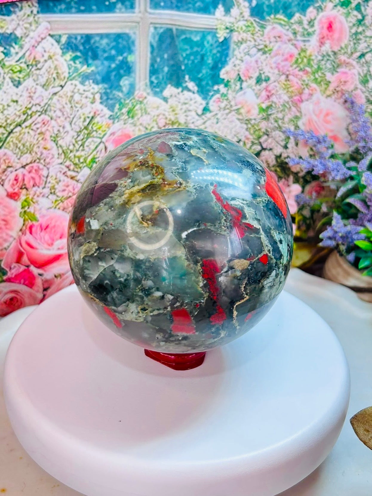 African bloodstone sphere