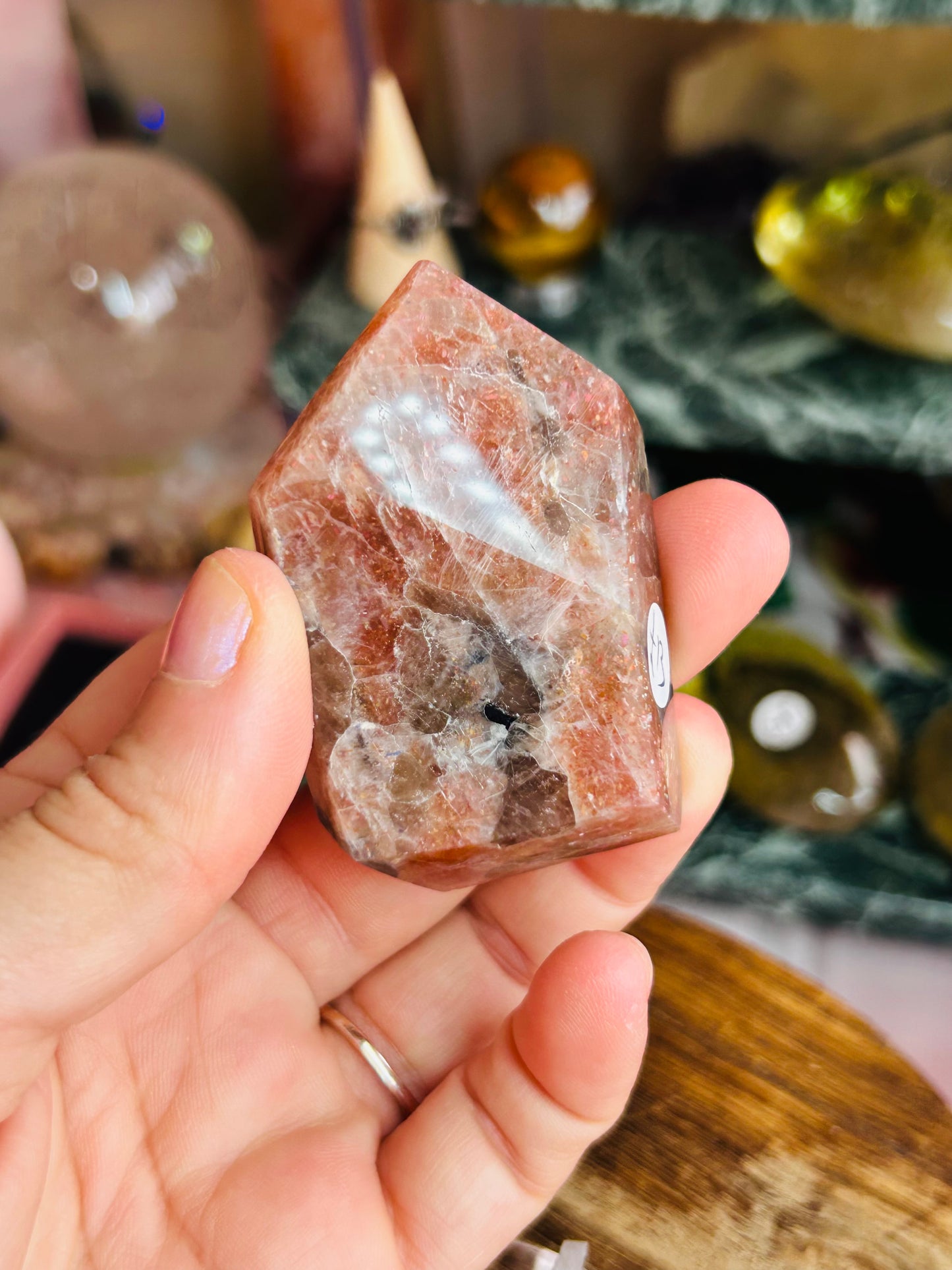 Sunstone with smoky quartz Freeform