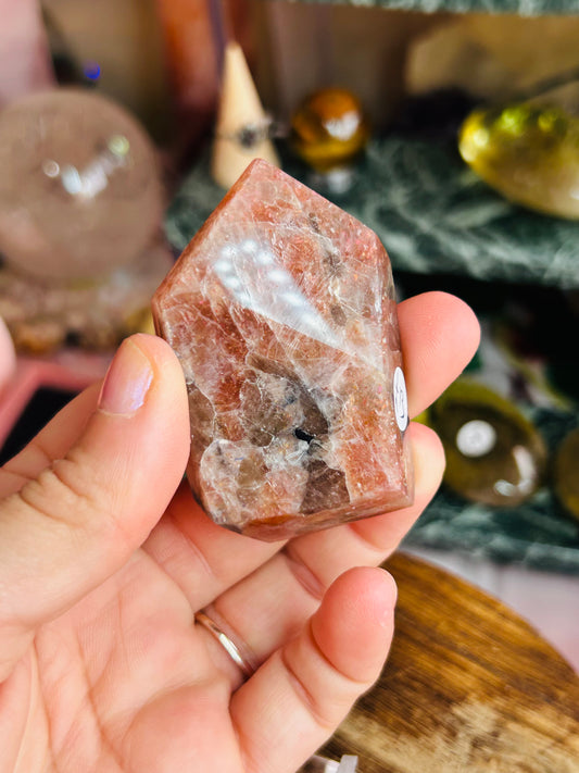 Sunstone with smoky quartz Freeform