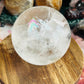 Clear quartz sphere