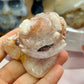 Flower agate with amethyst flower