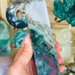 Ocean jasper with moss agate tower