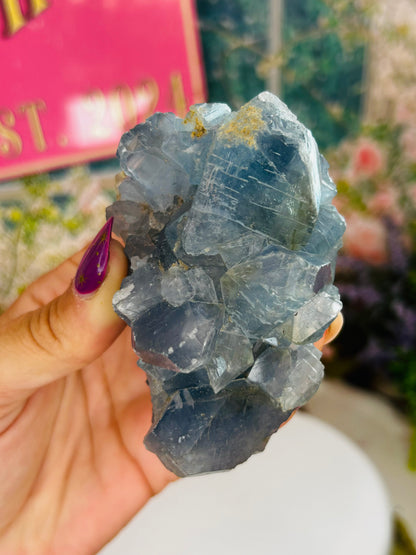 Blue celestite raw