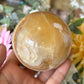 Orange calcite sphere