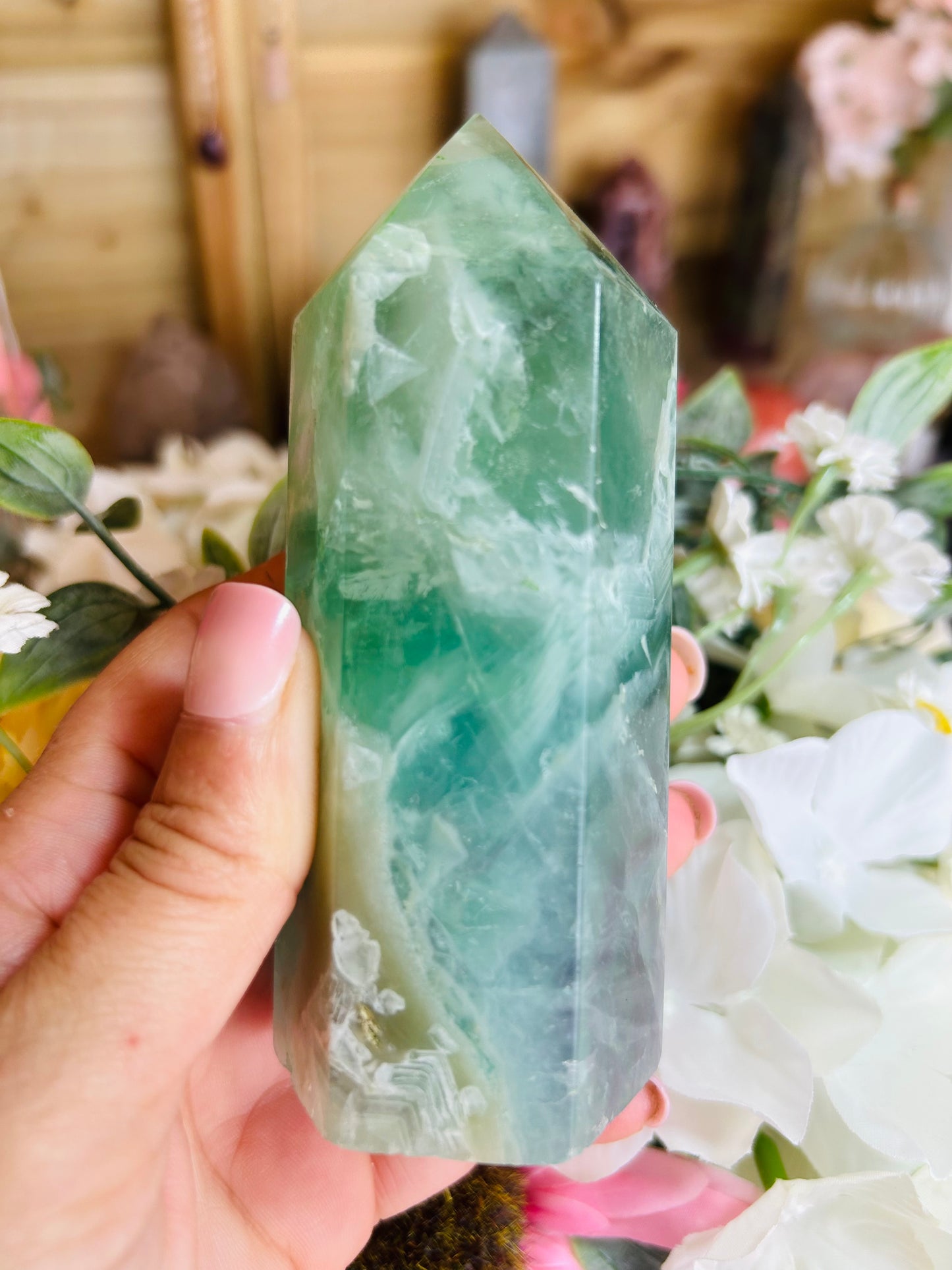Green fluroite tower