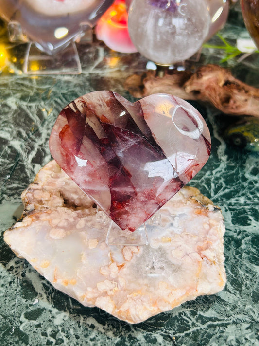 Fire quartz heart