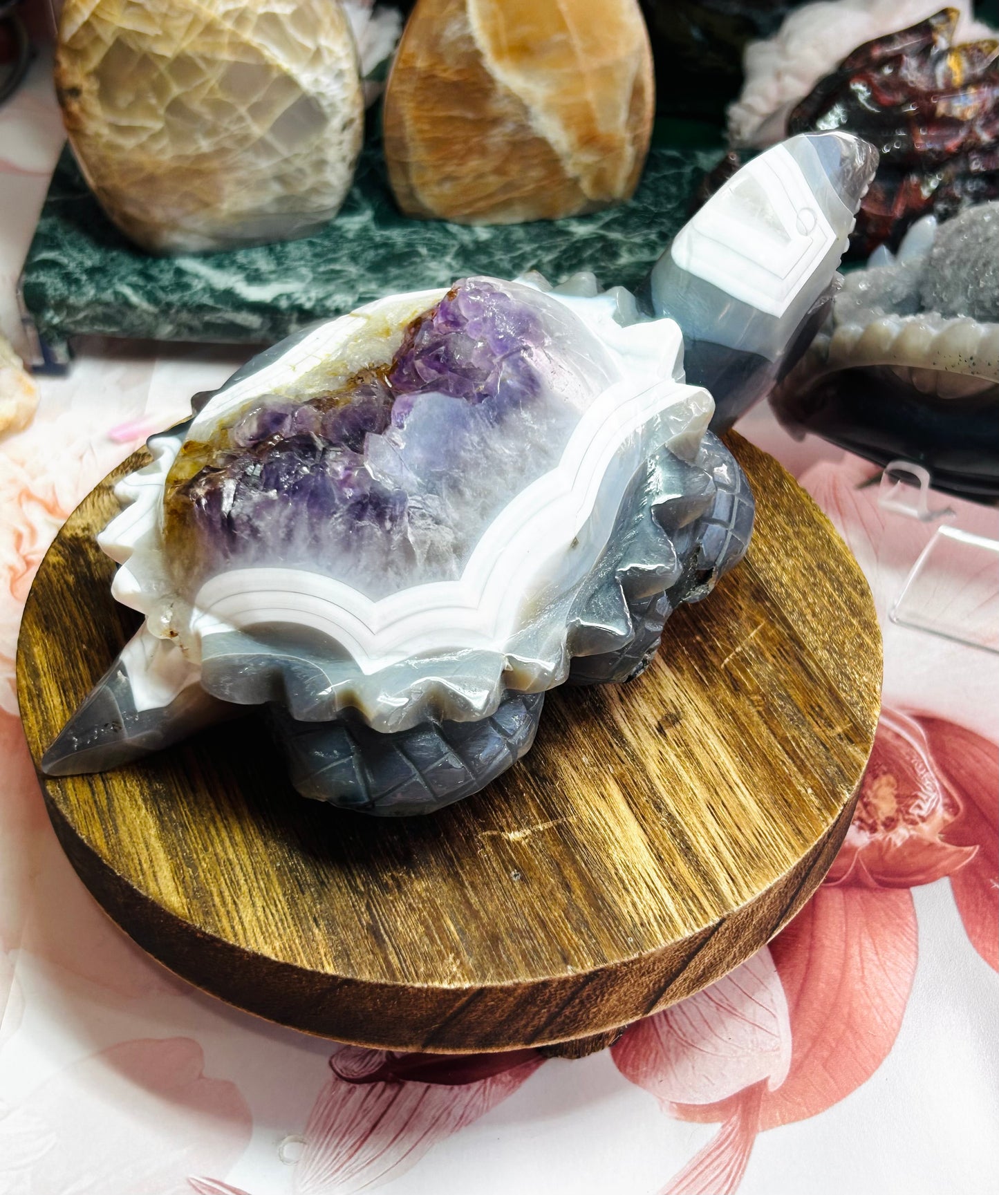 Amethyst agate turtle
