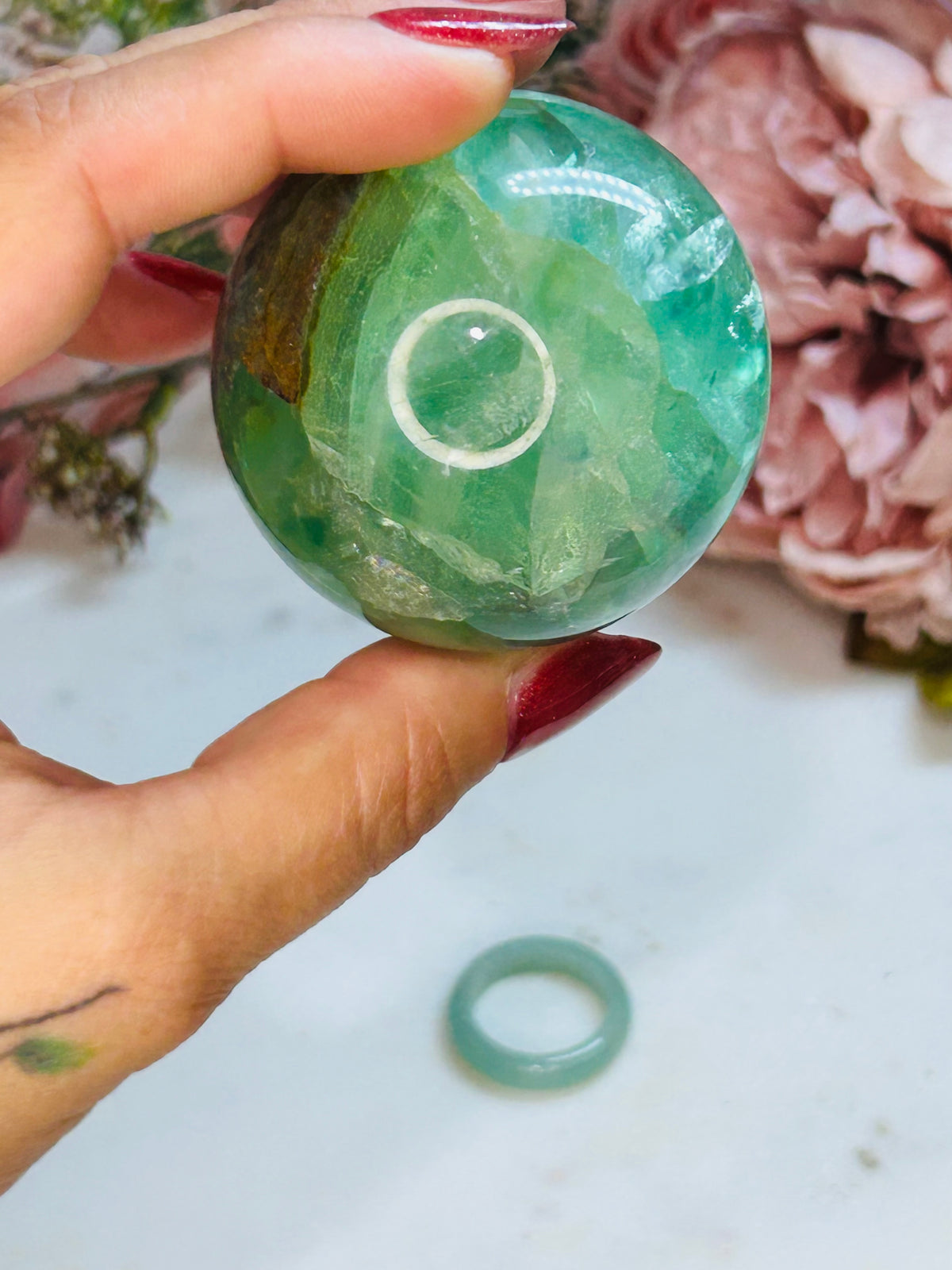 Phantom fluorite sphere