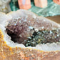 Amethyst with rutile cave