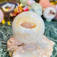 Flower agate sphere