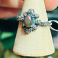 Black Opal s925 adjustable ring